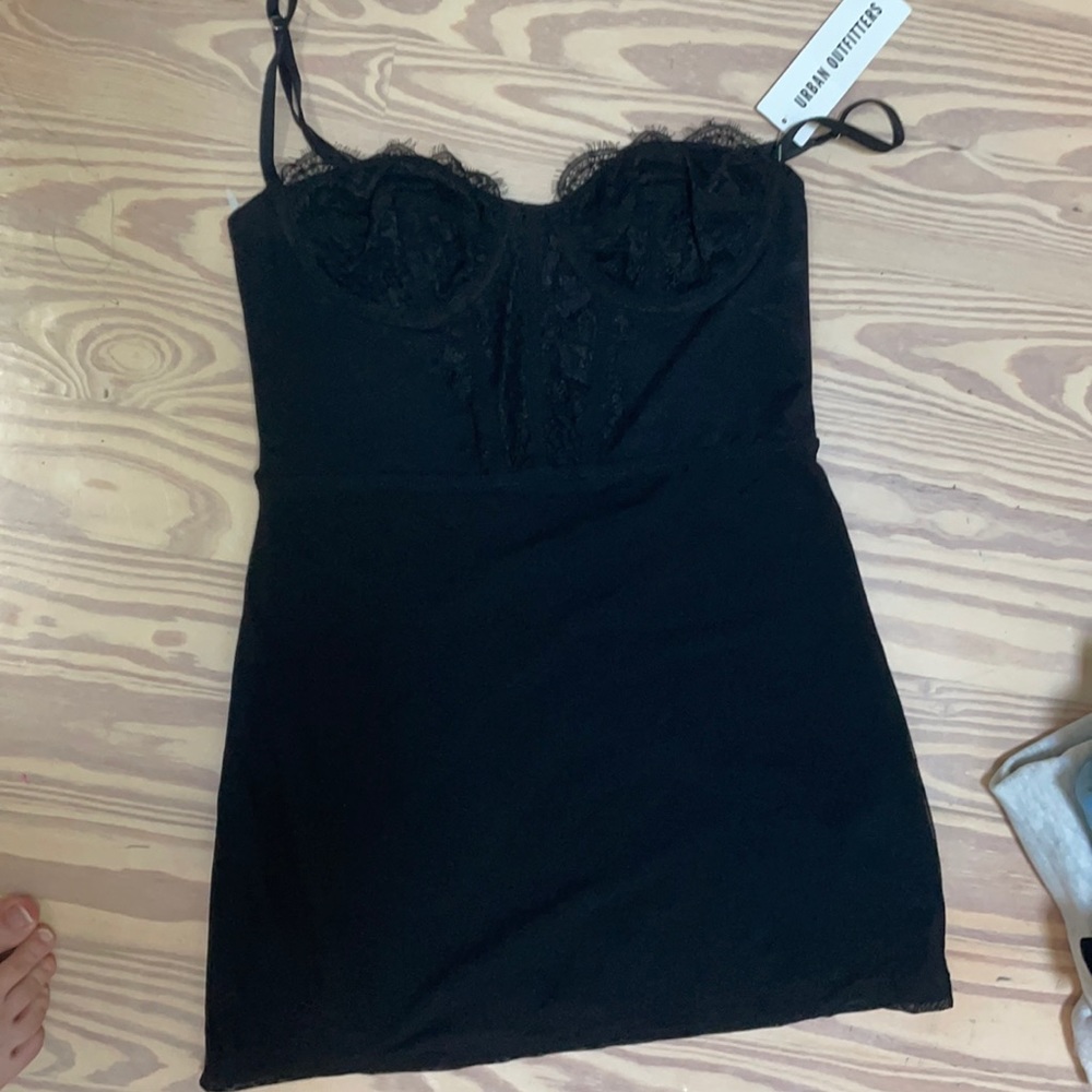 new with tags black urban corset dress